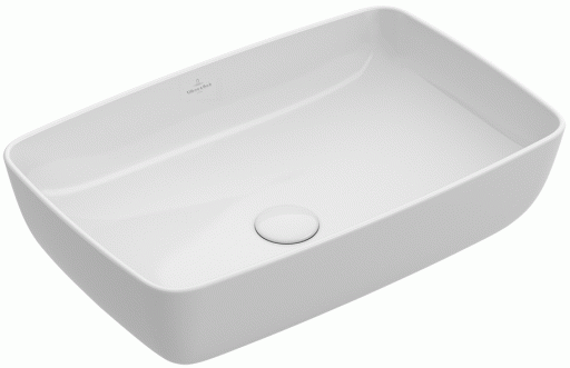 Lavoar tip bol Villeroy & Boch Artis 58x38cm  fara orificiu baterie  fara preaplin  montare pe blat