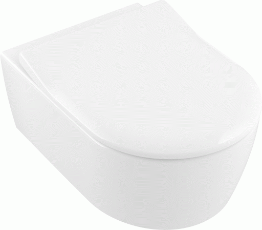 Set vas WC suspendat Villeroy & Boch Avento DirectFlush si capac slim cu inchidere lenta