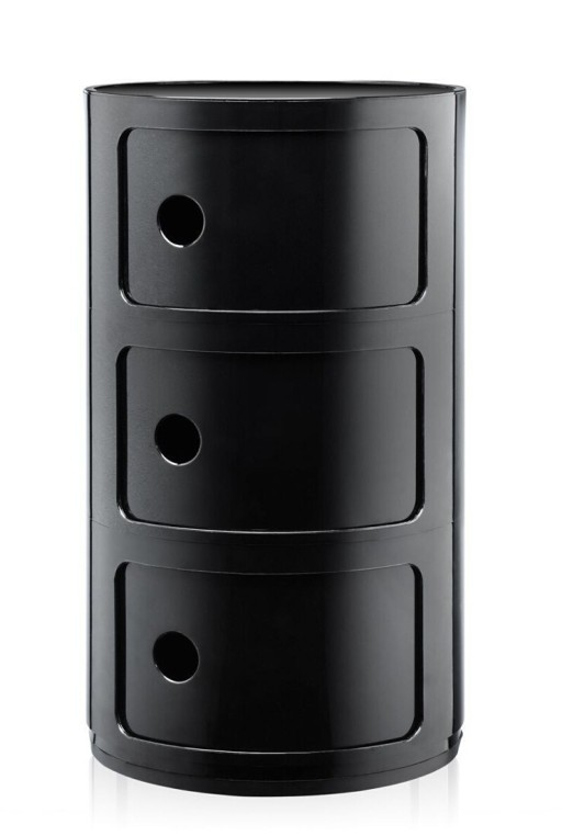 Comoda modulara Kartell Componibili 3 design Anna Castelli Ferrieri  negru