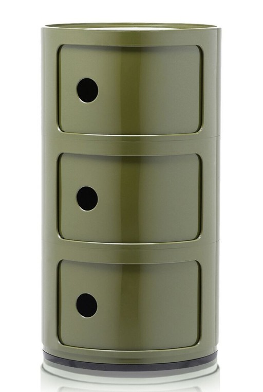 Comoda modulara Kartell Componibili 3 design Anna Castelli Ferrieri  verde