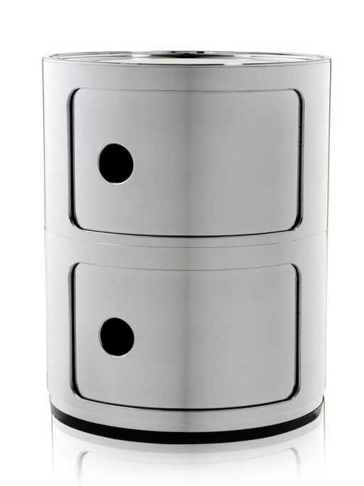 Comoda modulara Kartell Componibile 2 design Anna Castelli Ferrieri  crom metalizat