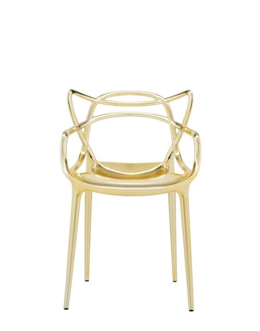 Set 2 scaune Kartell Masters design Philippe Starck & Eugeni Quitllet  auriu metalizat