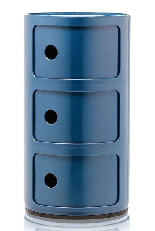 Comoda modulara Kartell Componibili 3 design Anna Castelli Ferrieri  albastru