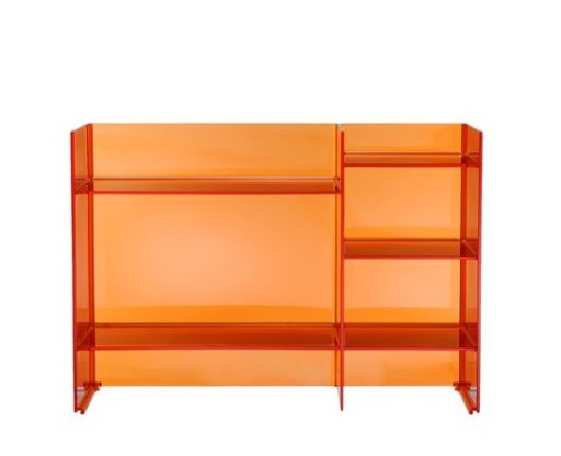 Comoda Kartell Sound-Rack design Ludovica & Roberto Palomba  75x26x53cm  portocaliu transparent