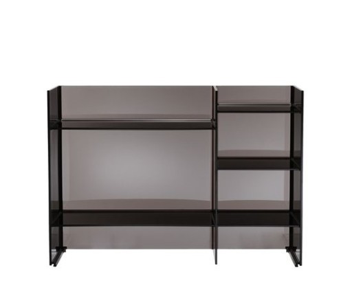 Comoda Kartell Sound-Rack design Ludovica & Roberto Palomba  75x26x53cm  fumuriu transparent