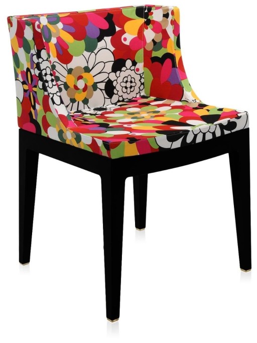 Scaun Kartell Mademoiselle design Philippe Starck  tapiterie Missoni  Vevey rosu