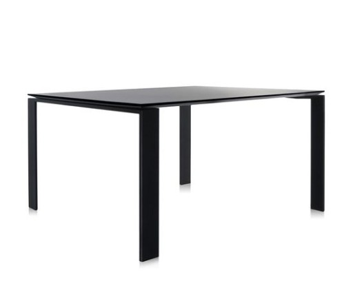 Masa Kartell Four design Ferruccio Laviani  128x128cm  negru