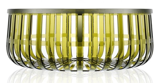 Masuta Kartell Panier design Ronan & Erwan Bouroullec  61cm  h 21cm  verde transparent