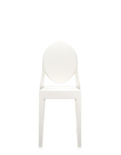 Set 2 scaune Kartell Victoria Ghost design Philippe Starck  alb lucios