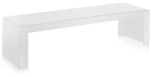 Masuta Kartell Invisible design Tokujin Yoshioka  120x40x31.5cm  alb lucios