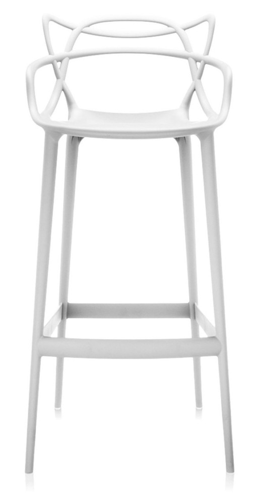 Scaun inalt Kartell Masters Stool design Philippe Starck & Eugeni Quitllet  75cm  alb