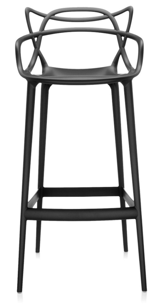 Scaun inalt Kartell Masters Stool design Philippe Starck & Eugeni Quitllet  75cm  negru