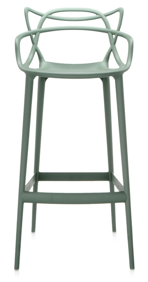 Scaun inalt Kartell Masters Stool design Philippe Starck & Eugeni Quitllet  75cm  verde salvie