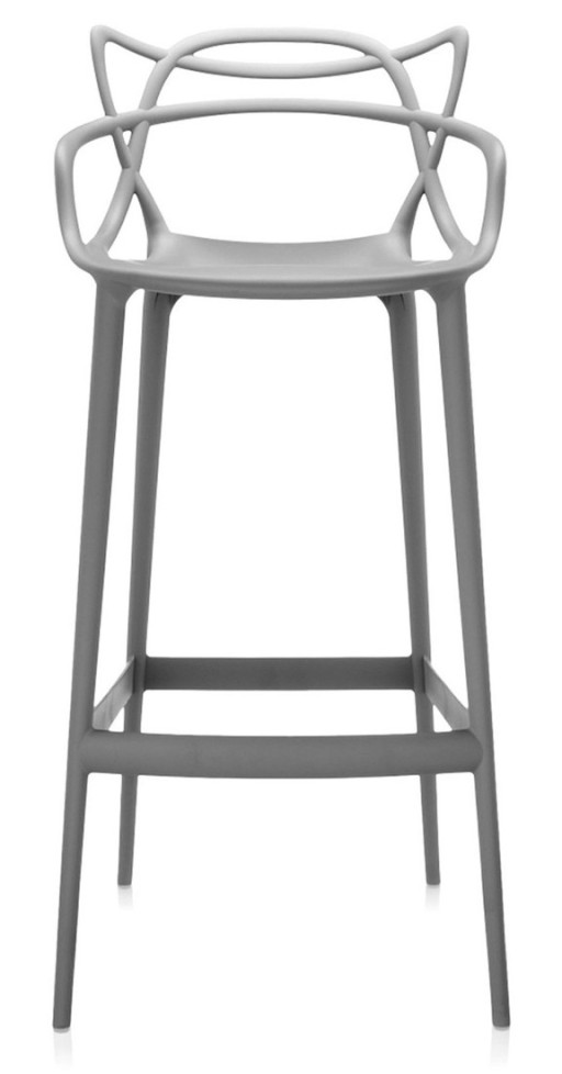 Scaun inalt Kartell Masters Stool design Philippe Starck & Eugeni Quitllet  75cm  gri