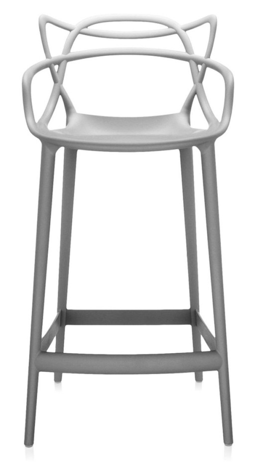Scaun inalt Kartell Masters Stool design Philippe Starck & Eugeni Quitllet  65cm  gri