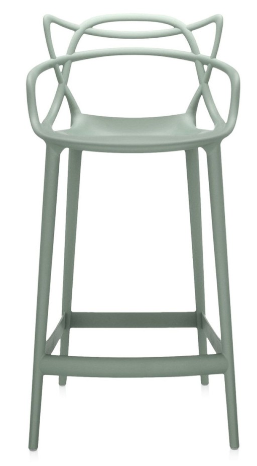 Scaun inalt Kartell Masters Stool design Philippe Starck & Eugeni Quitllet  65cm  verde salvie