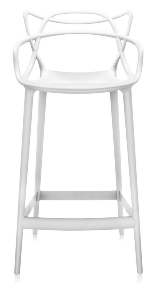 Scaun inalt Kartell Masters Stool design Philippe Starck & Eugeni Quitllet  65cm  alb