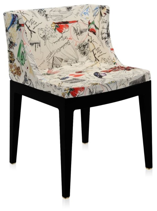 Scaun Kartell Mademoiselle A La Mode design Philippe Starck  tapiterie Moschino  schite