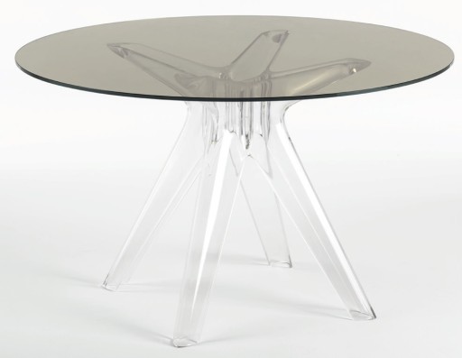 Masa Kartell Sir Gio design Philippe Starck  diametru 120cm  fumuriu transparent