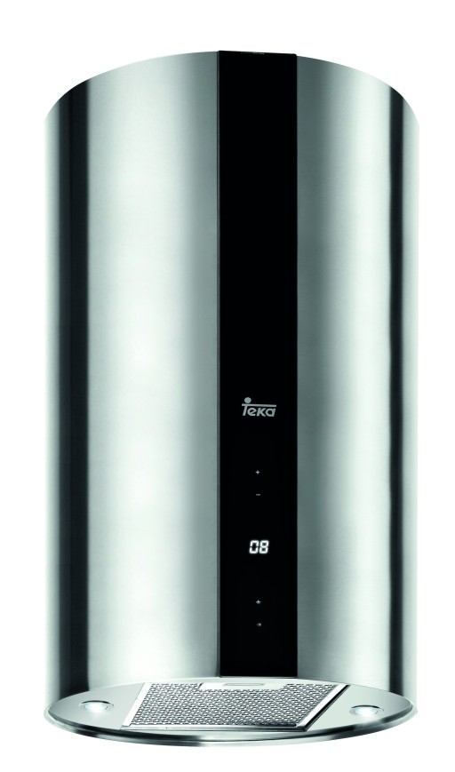 Hota insula Teka CC 485 40 cm  forma cilindrica  3 trepte + turbo  EcoPower  free outlet 920 m3/h  inox