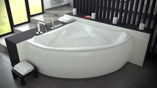 Cada baie de colt Besco Ewa 134x134cm  acril