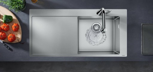 Chiuveta bucatarie Hansgrohe S715-F450  1045x510mm  picurator stanga  inox