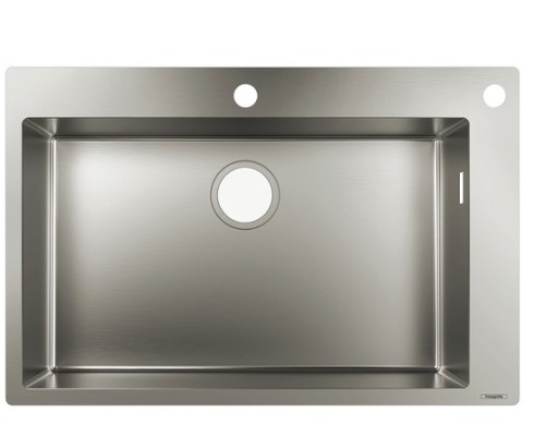 Chiuveta bucatarie Hansgrohe S712-F660 cu 1 cuva  760x500mm  orificiu buton control  inox