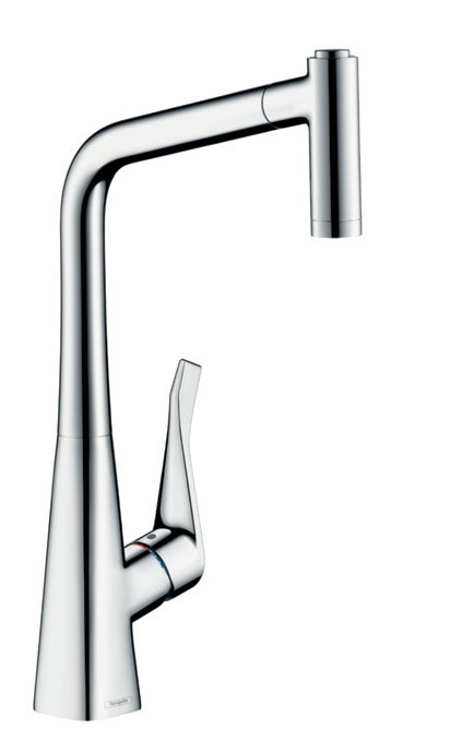 Baterie bucatarie Hansgrohe M7116-H320  ComfortZone 320  dus extractibil cu doua tipuri de jet  crom