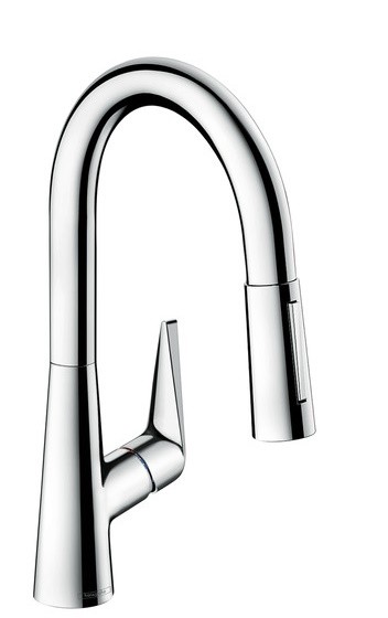 Baterie bucatarie Hansgrohe M5116-H160  ComfortZone 160  dus extractibil cu doua tipuri de jet  crom