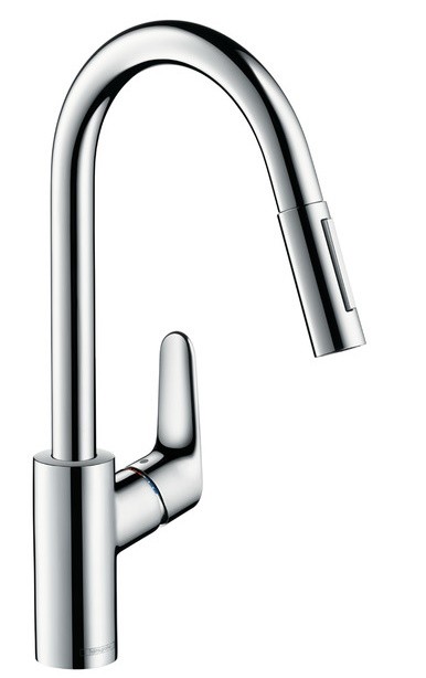 Baterie bucatarie Hansgrohe M4116-H240  ComfortZone 240  dus extractibil cu doua tipuri de jet  crom