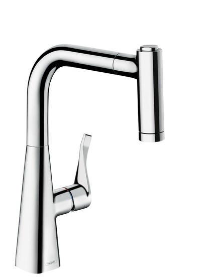 Baterie bucatarie Hansgrohe M7116-H220  ComfortZone 220  dus extractibil cu doua tipuri de jet  crom