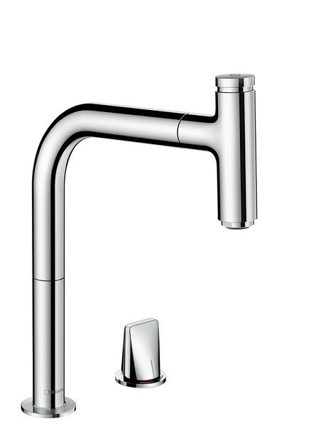 Baterie bucatarie Hansgrohe Metris M7119-H200 din doua elemente  ComfortZone 200  dus extractibil  crom