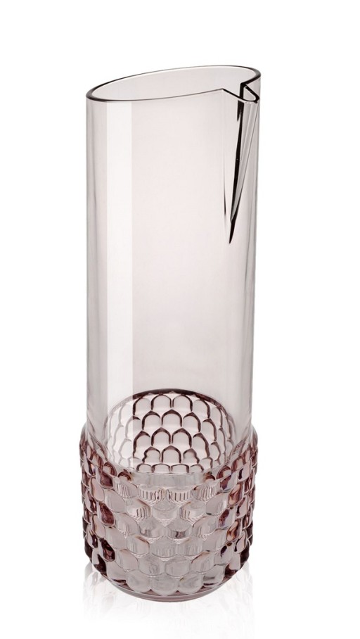 Carafa Kartell Jellies Family design Patricia Urquiola  d 12.5cm  h30cm  roz transparent