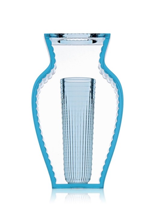 Vaza Kartell I Shine design Eugeni Quitllet  20x33cm  albastru transparent