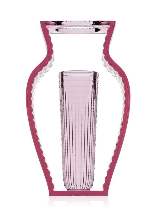 Vaza Kartell I Shine design Eugeni Quitllet  20x33cm  roz transparent
