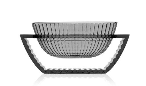 Bol decorativ Kartell U Shine design Eugeni Quitllet  29x14cm  fumuriu transparent
