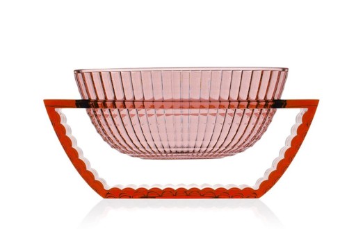 Bol decorativ Kartell U Shine design Eugeni Quitllet  29x14cm  roz transparent