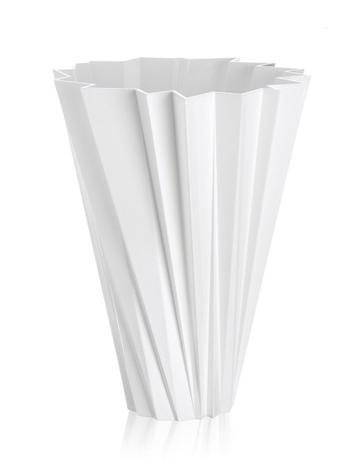 Vaza Kartell Shanghai design Mario Bellini  h44cm  alb