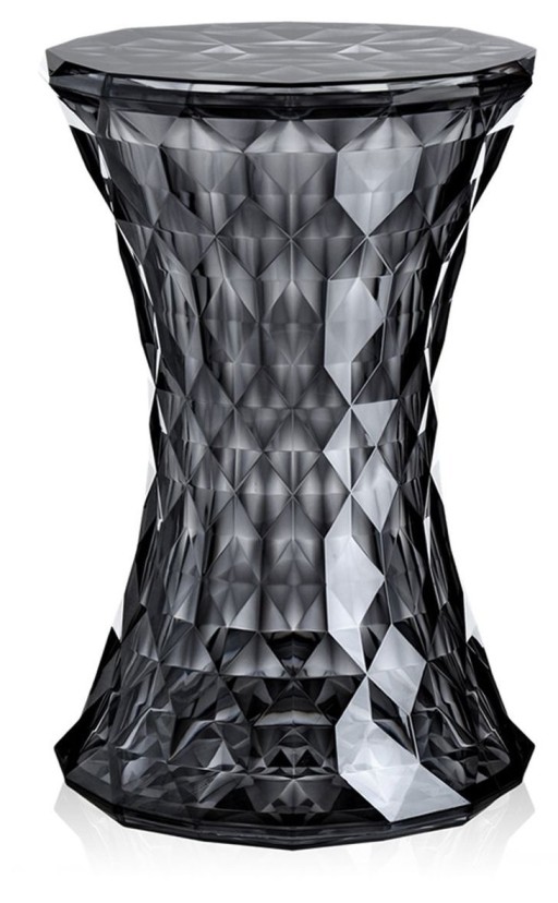 Masuta Kartell Stone design Marcel Wanders  30cm  h45cm  fumuriu transparent