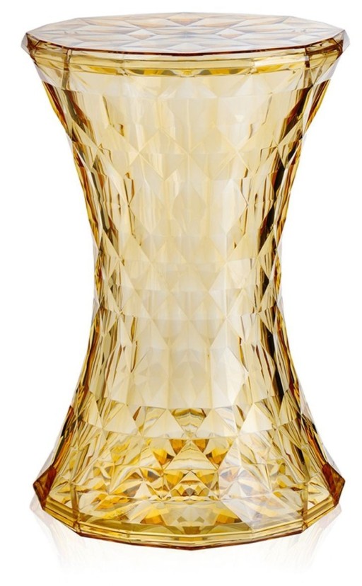Masuta Kartell Stone design Marcel Wanders  30cm  h45cm  galben transparent