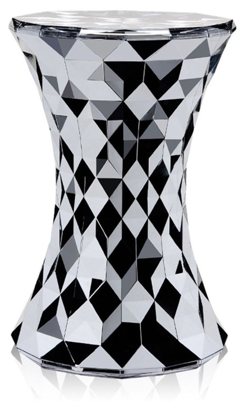 Masuta Kartell Stone design Marcel Wanders  30cm  h45cm  crom metalic