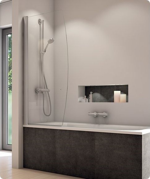 Paravan cada SanSwiss Solino SOLB1  un element mobil  75x150cm