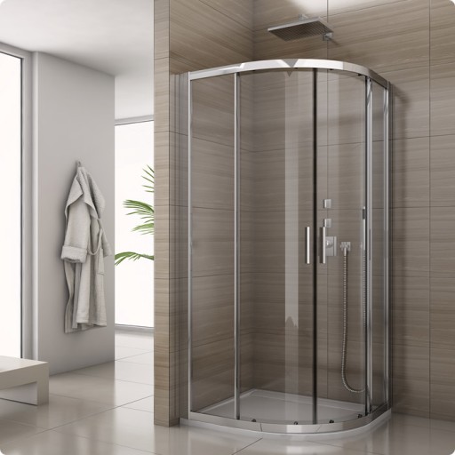 Cabina de dus semirotunda SanSwiss Salia SALR 100x100cm  sticla securizata 6mm