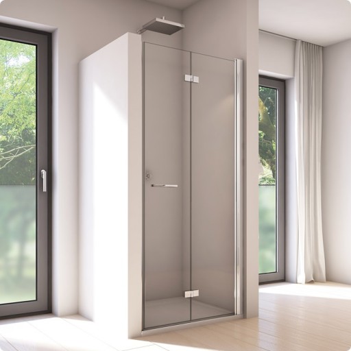 Usa de dus pliabila SanSwiss Solino SOLF1 90cm dreapta  sticla securizata 6mm