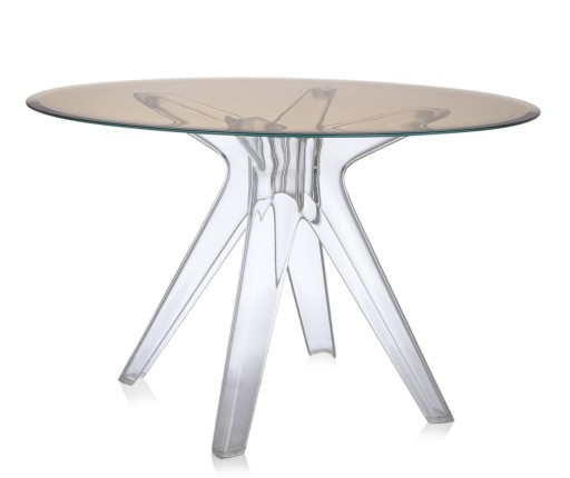Masa Kartell Sir Gio design Philippe Starck  diametru 120cm  bronz- transparent