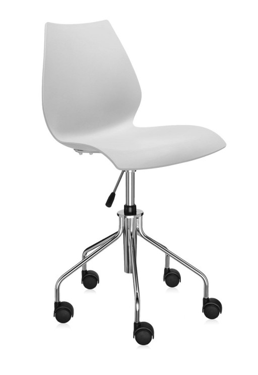 Scaun birou Kartell Maui  design Vico Magistretti  gri deschis