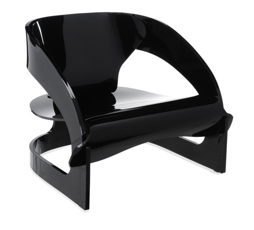 Fotoliu Kartell Joe Colombo  design Joe Colombo  negru mat