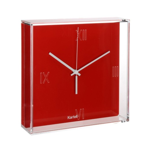 Ceas Kartell Tic&Tac design Philippe Starck & Eugeni Quitllet  30x30cm  rosu
