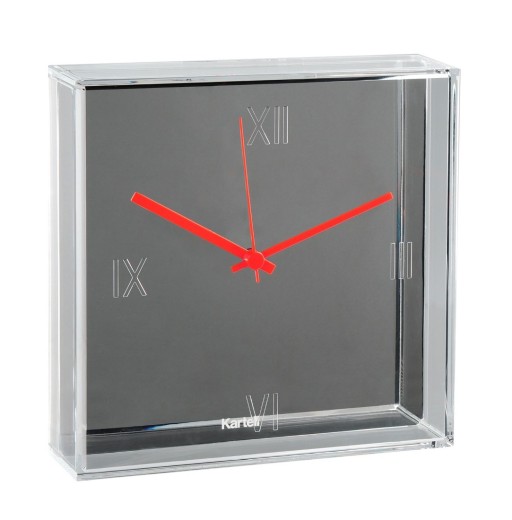 Ceas Kartell Tic&Tac design Philippe Starck & Eugeni Quitllet  30x30cm  crom metalizat