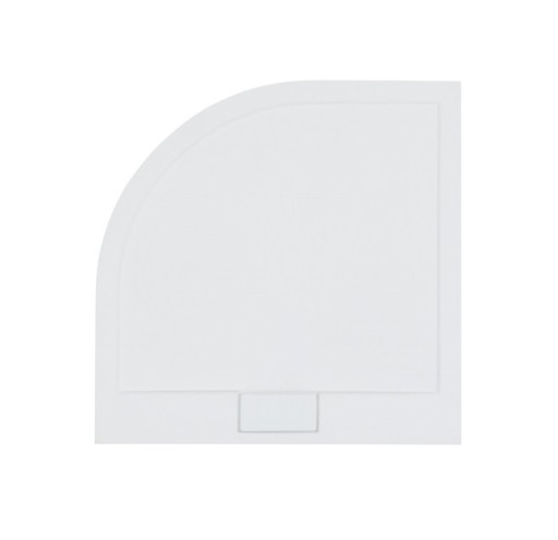 Cadita dus semirotunda Besco Axim Ultraslim 80x80x4.5cm  alb
